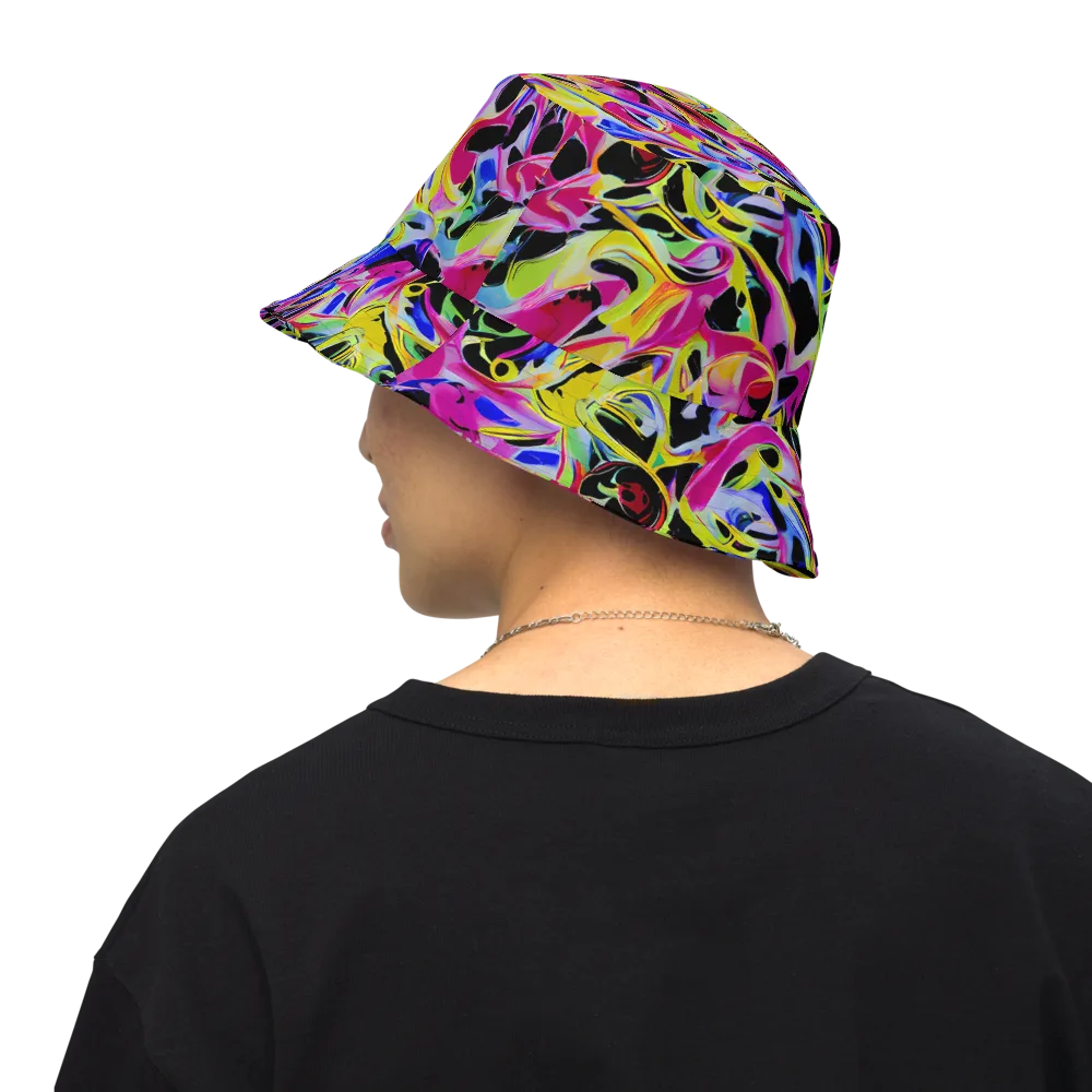 Pulse of Color on Reversible Bucket Hat — Back Inside