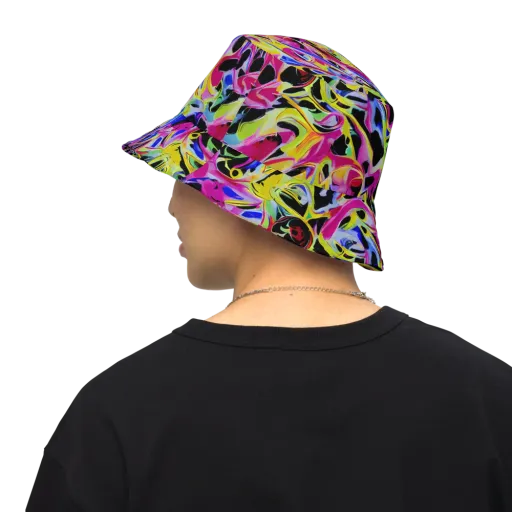 Pulse of Color on a Reversible Bucket Hat
