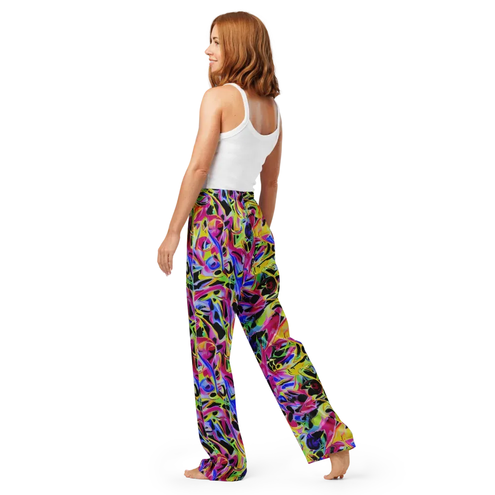 Pulse of Color on Women's Pajama Pants — Back