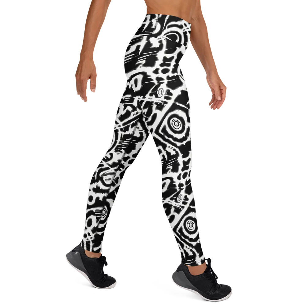 Abstract Undertow on Yoga Leggings — Right