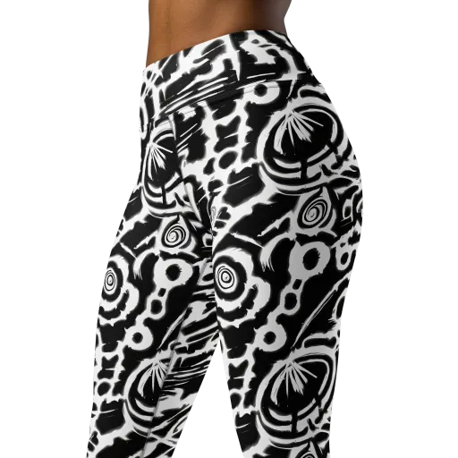 Abstract Undertow on a Yoga Leggings