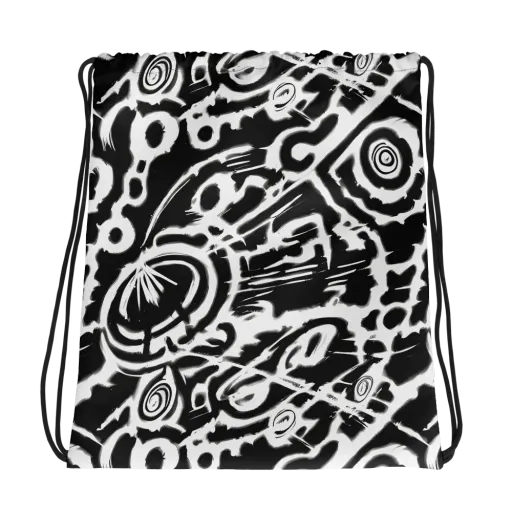 Abstract Undertow on a Drawstring Bag