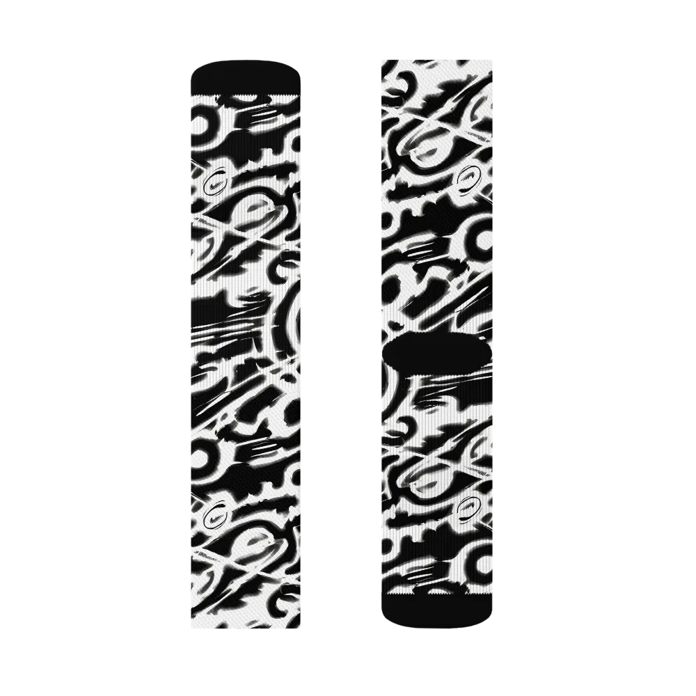 Abstract Undertow on Socks — Left Sock