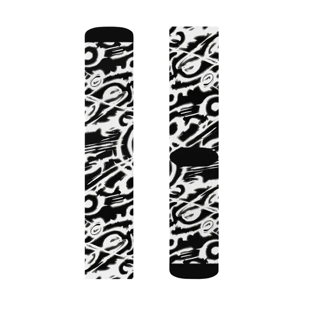 Abstract Undertow on Socks — Right Sock