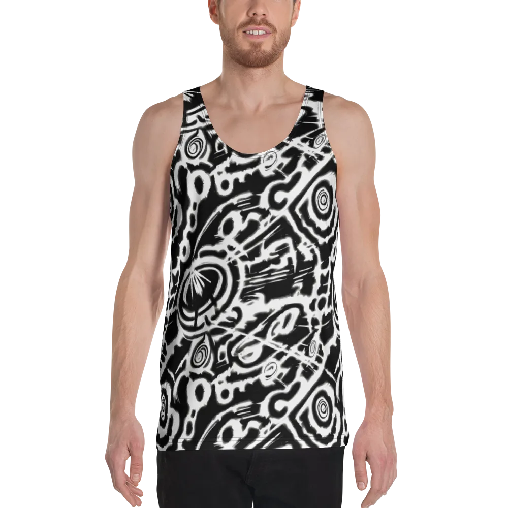 Abstract Undertow on Men's Tank Top — Front