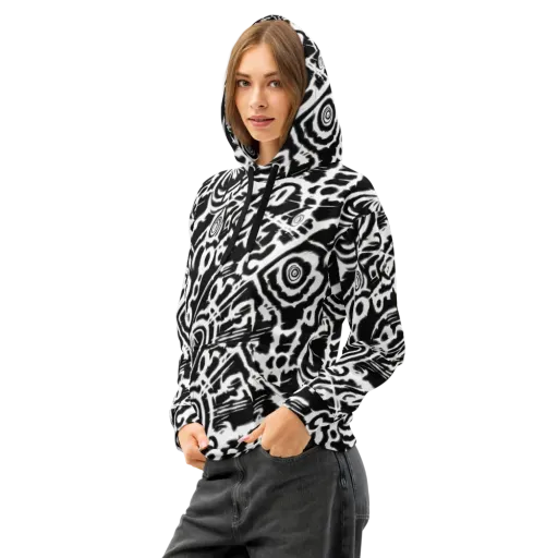 Abstract Undertow on a Cotton Hoodie