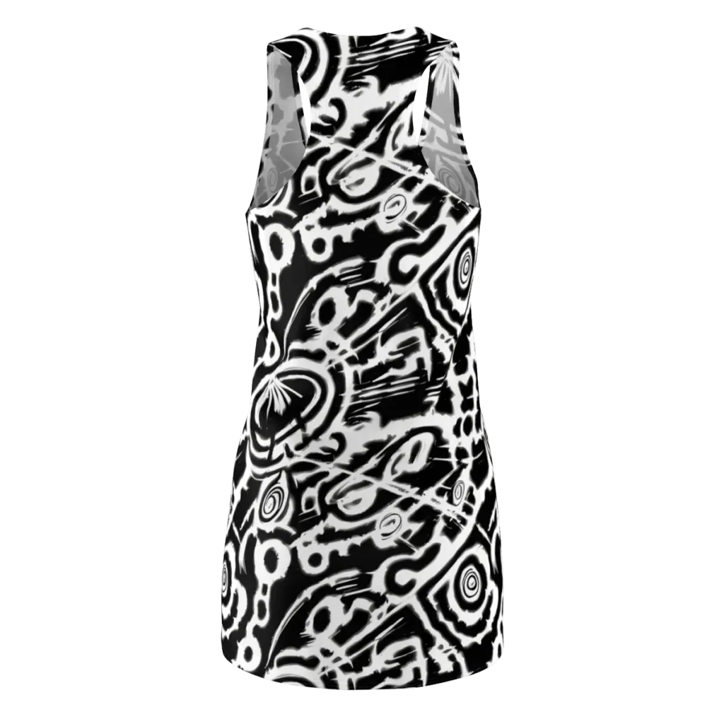 Abstract Undertow on Racerback Dress — Back