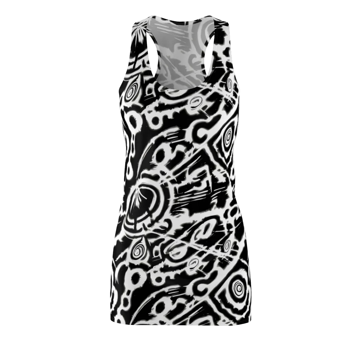 Abstract Undertow on Racerback Dress — Front