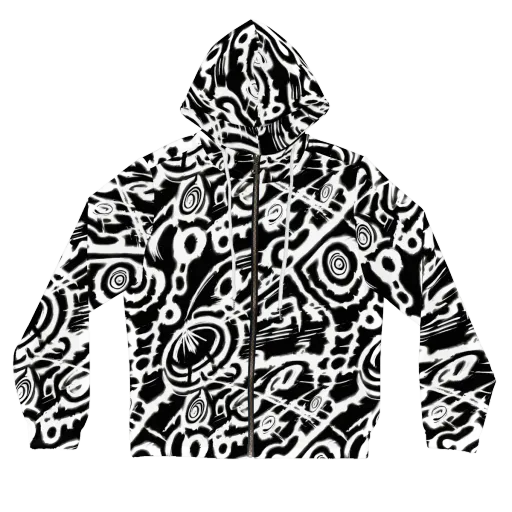 Abstract Undertow on a Women's Full-Zip Hoodie