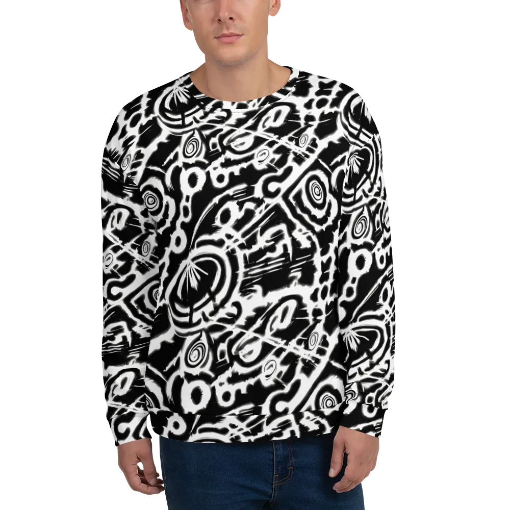 Abstract Undertow on Sweatshirt — Front