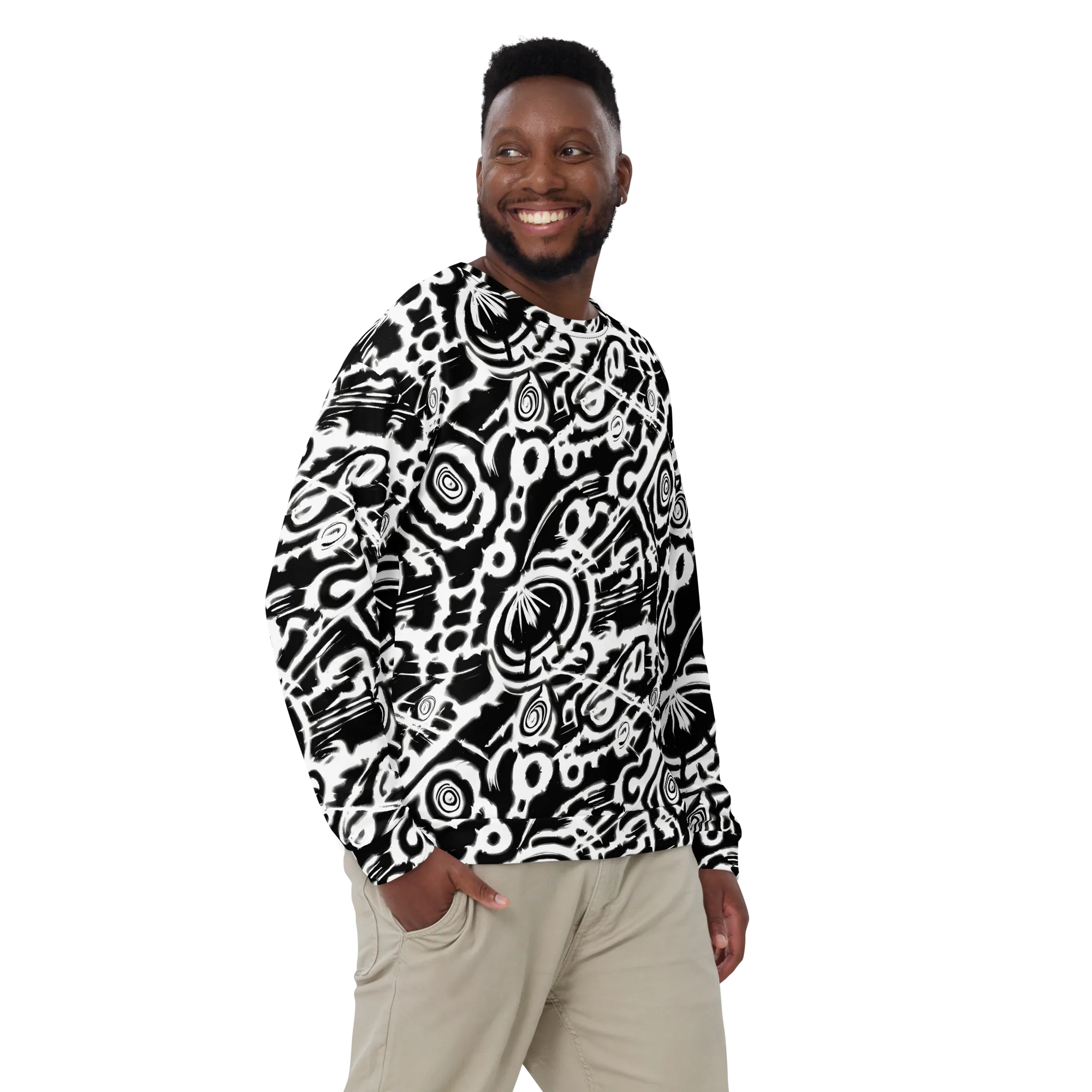 Abstract Undertow on Sweatshirt — Front