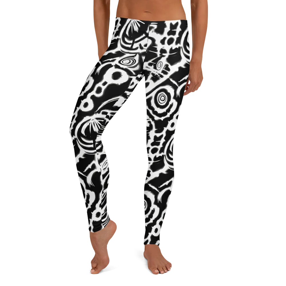 Abstract Undertow on Leggings — Front