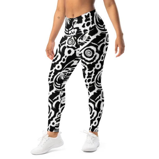 Abstract Undertow on a Leggings