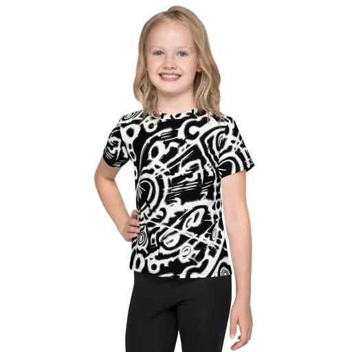 Abstract Undertow on a Kids Crew Neck T-Shirt