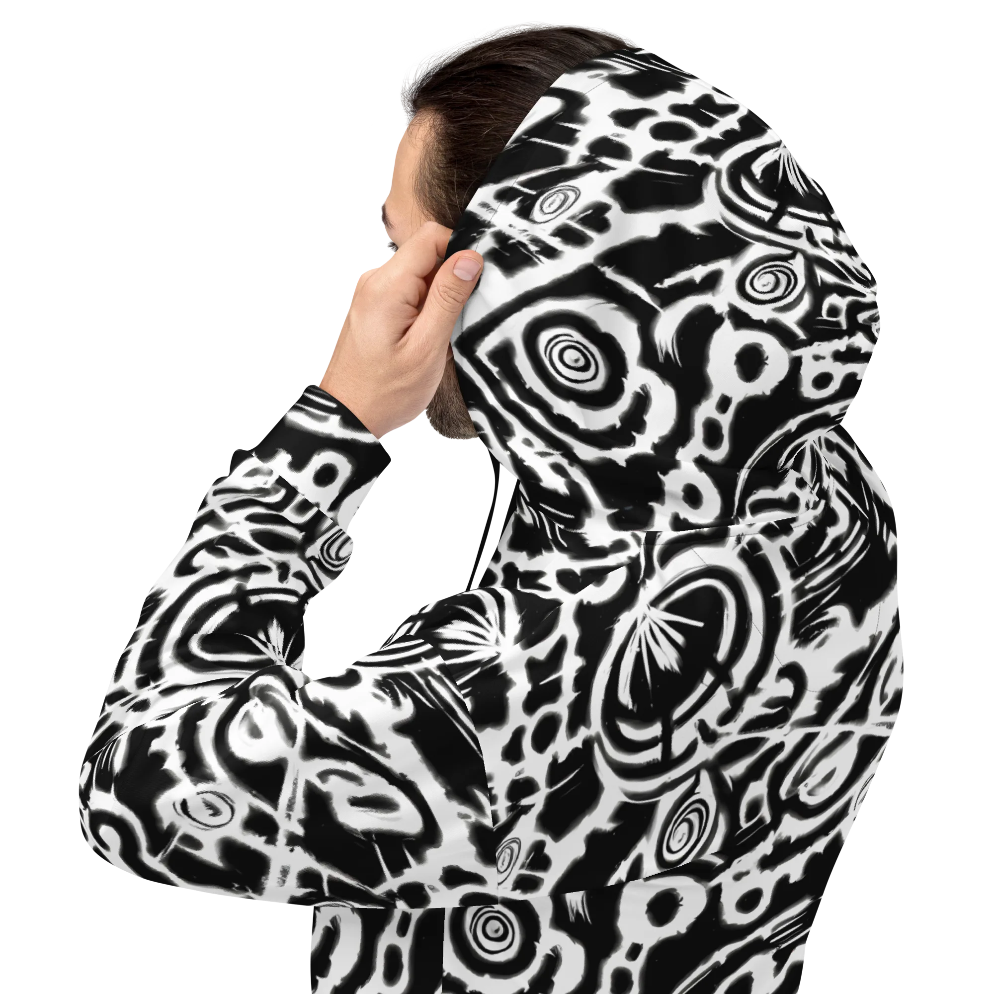 Abstract Undertow on Hoodie — Back