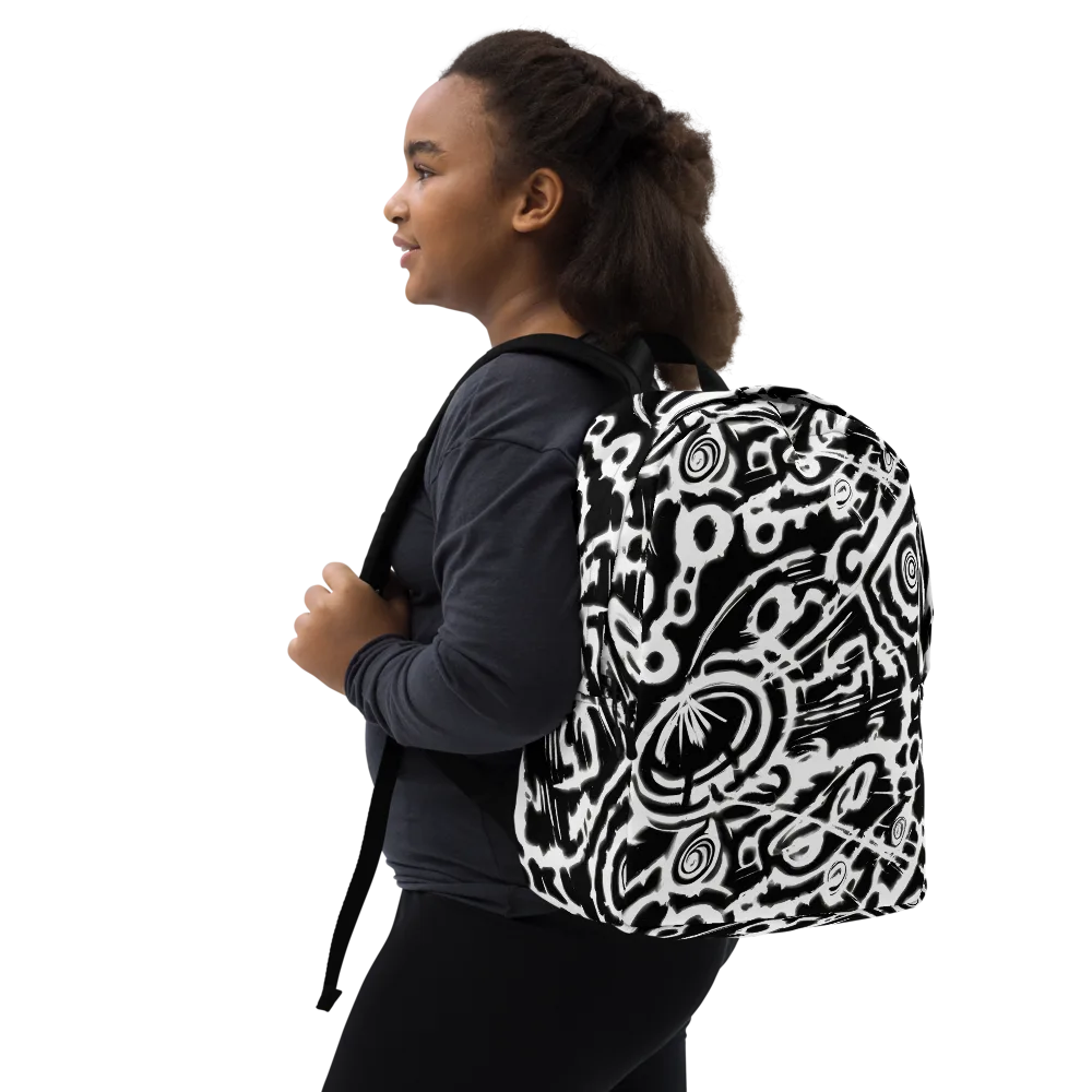 Abstract Undertow on Minimalist Backpack — Right Front