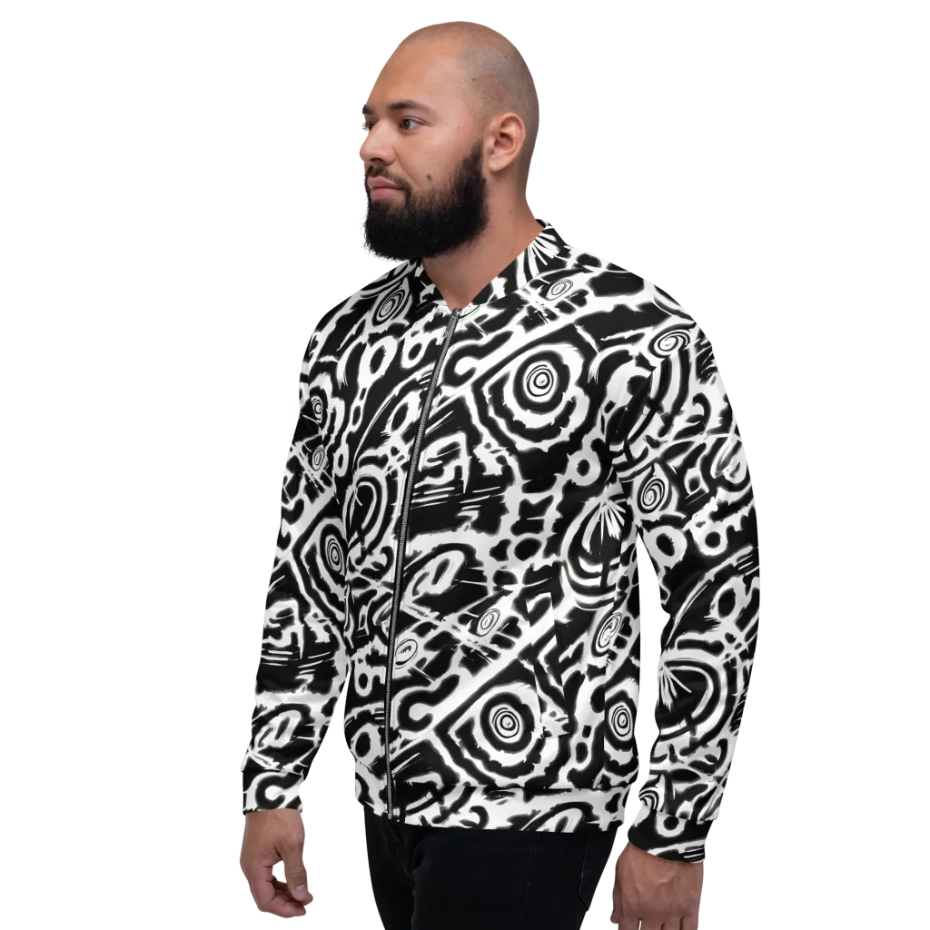 Abstract Undertow on Bomber Jacket — Left