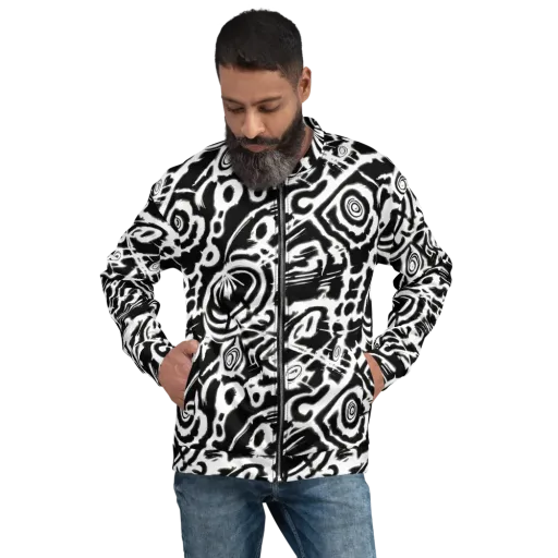 Abstract Undertow on a Bomber Jacket