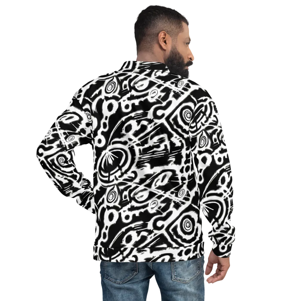 Abstract Undertow on Bomber Jacket — Back