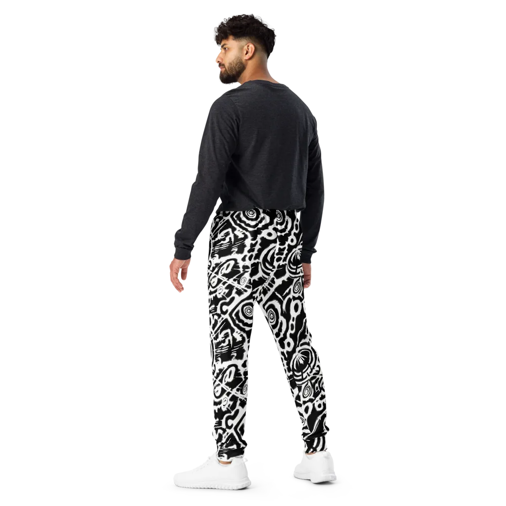 Abstract Undertow on Men's Joggers — Back