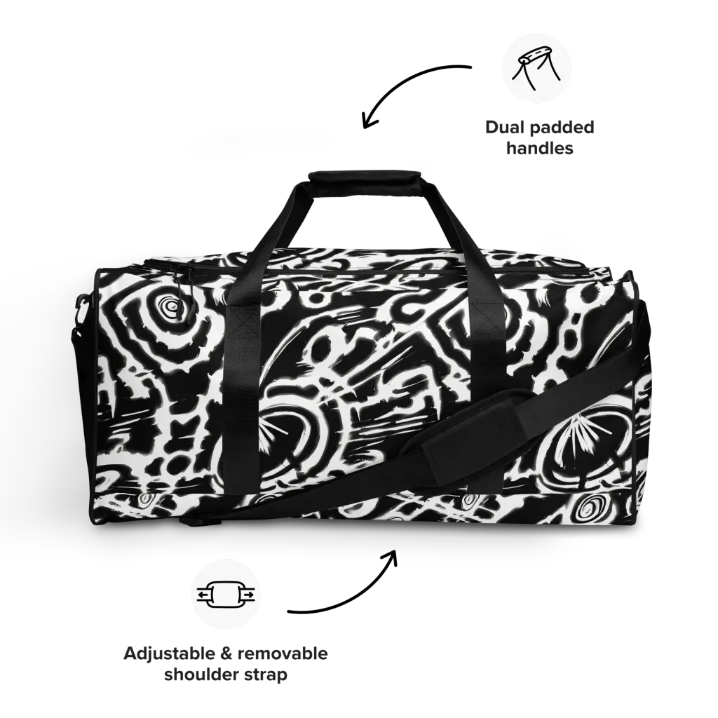 Abstract Undertow on Duffle Bag — Front