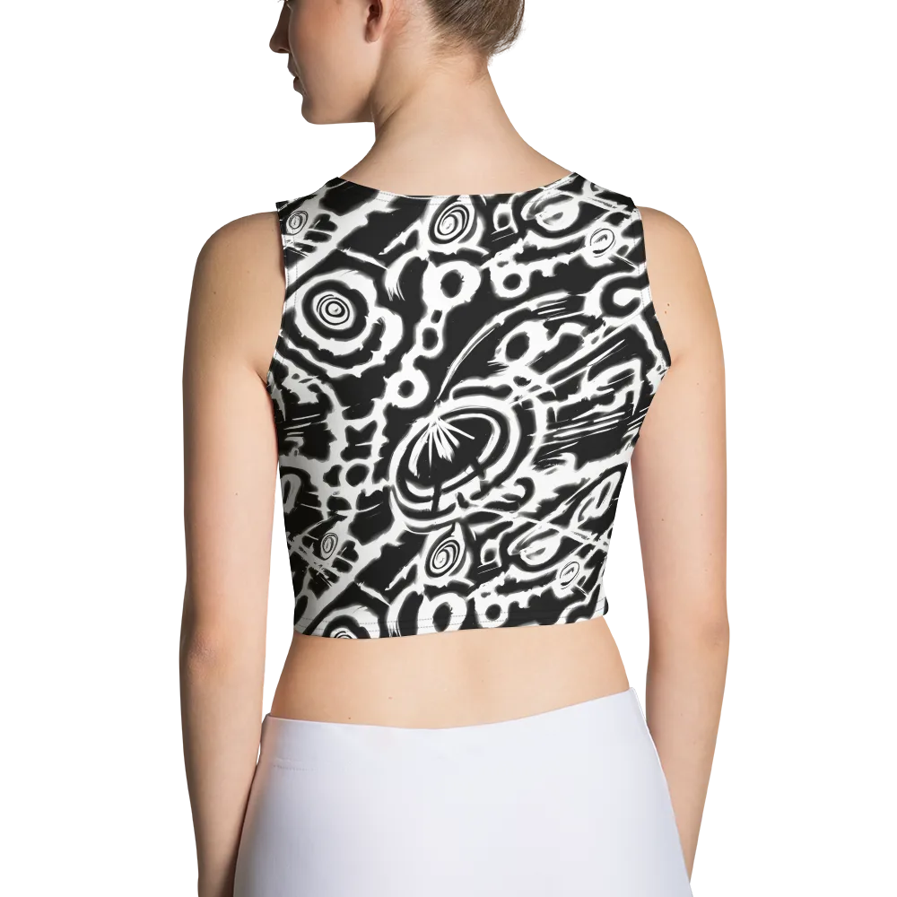 Abstract Undertow on Crop Top — Back