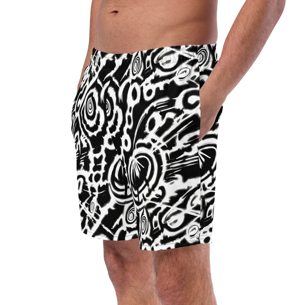 Abstract Undertow on Swim Trunks — Left Front