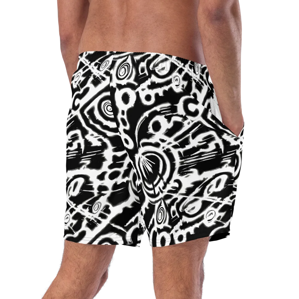 Abstract Undertow on Swim Trunks — Right Back