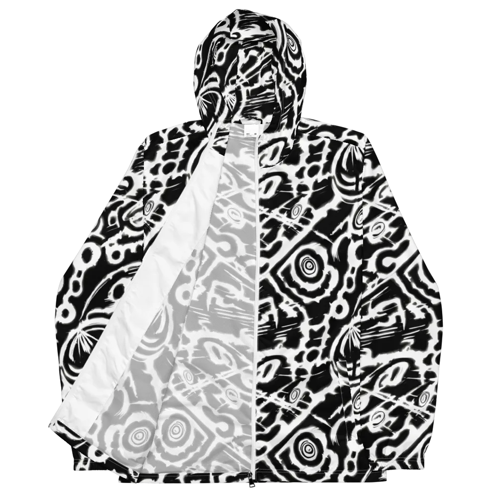 Abstract Undertow on Men's Windbreaker — Front