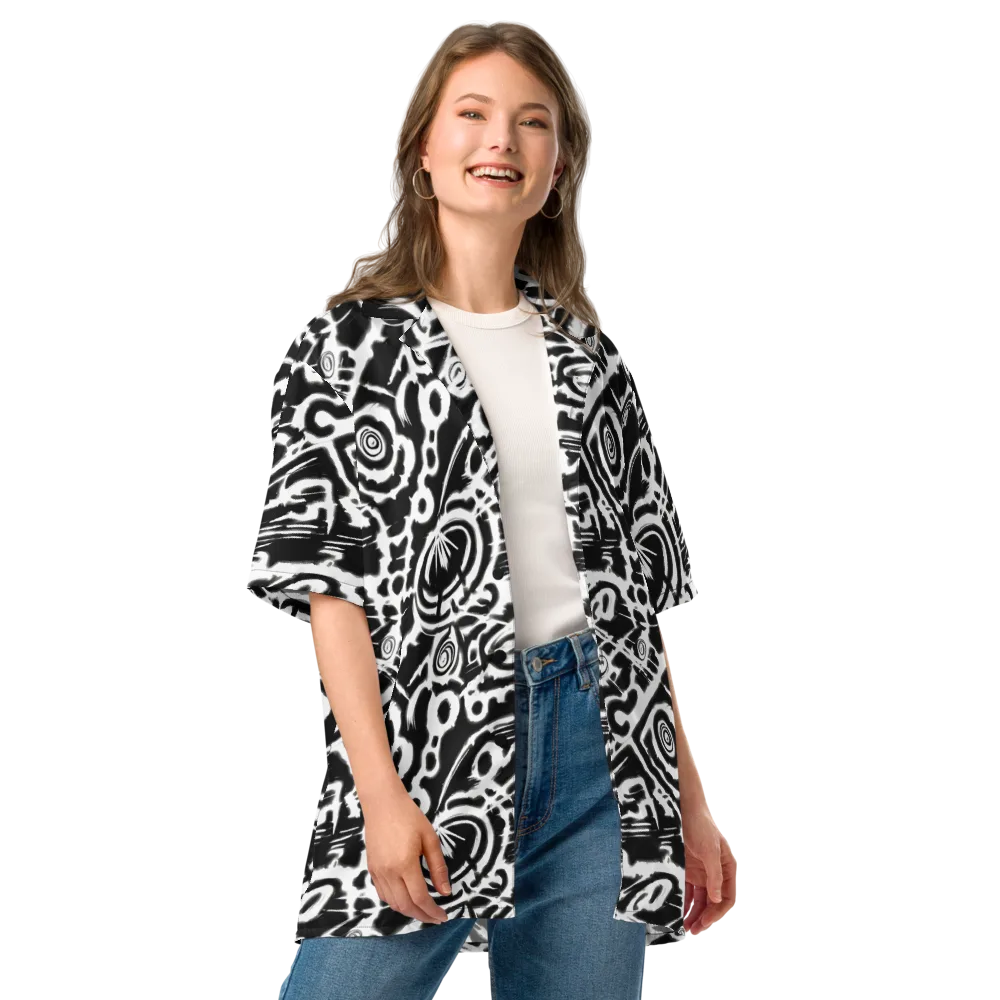 Abstract Undertow on Button Shirt — Front