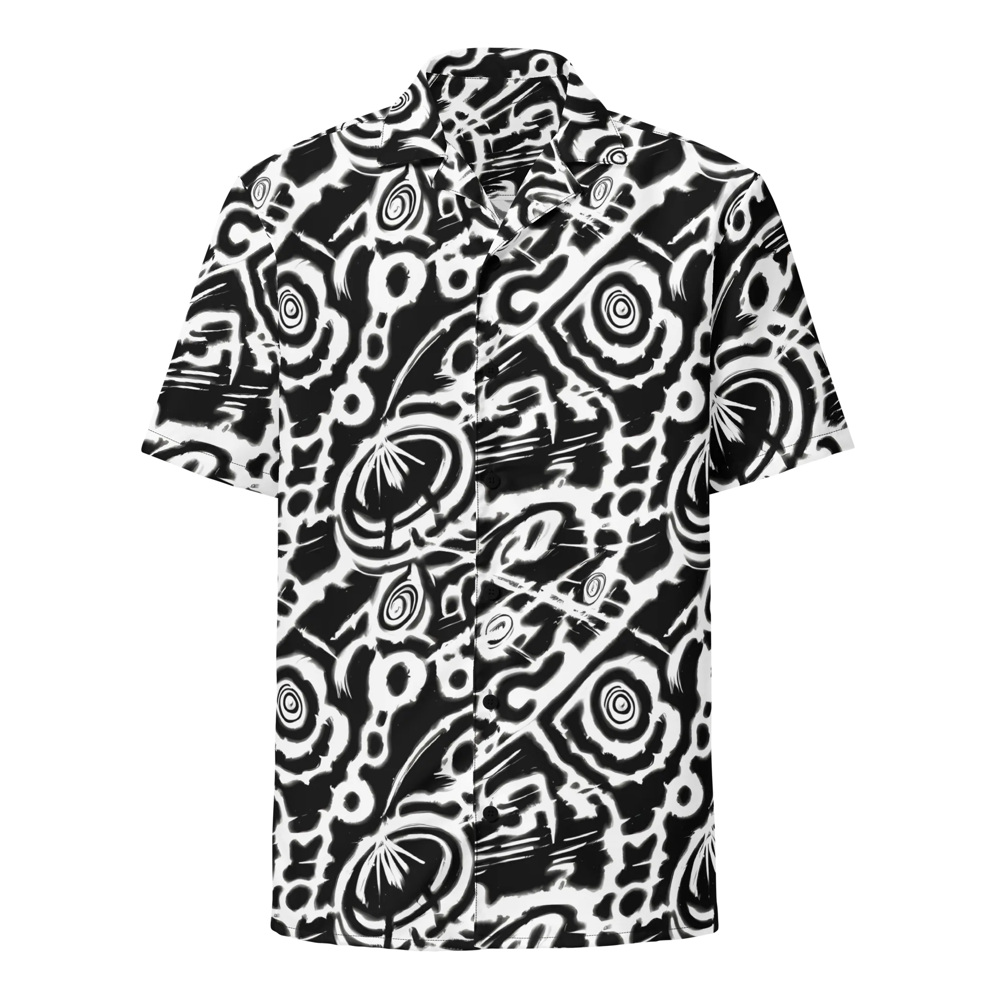 Abstract Undertow on Button Shirt — Front