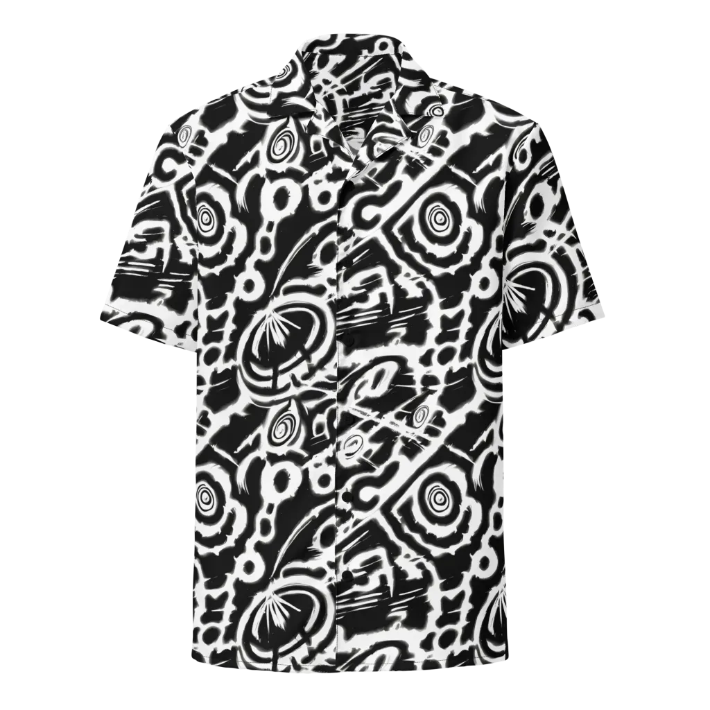 Abstract Undertow on Button Shirt — Front