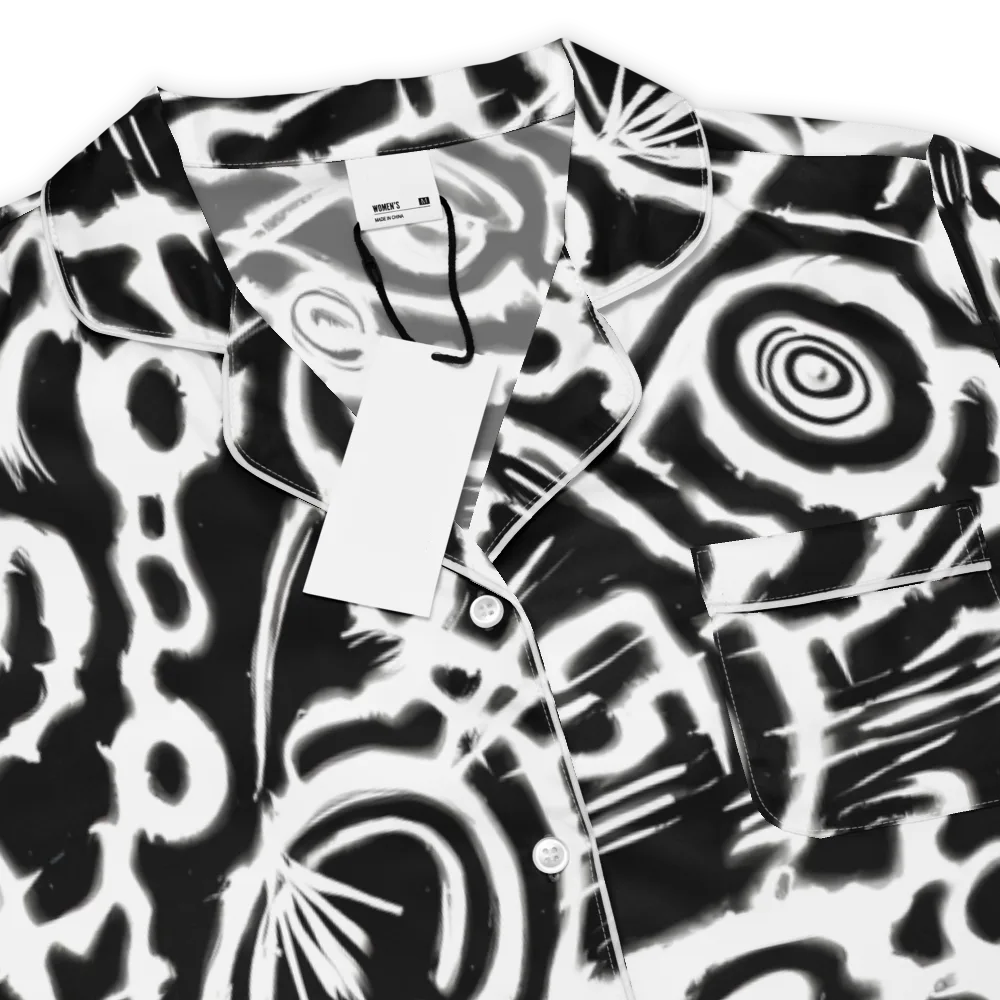 Abstract Undertow on Women's Short Sleeve Pajama Top — Product details