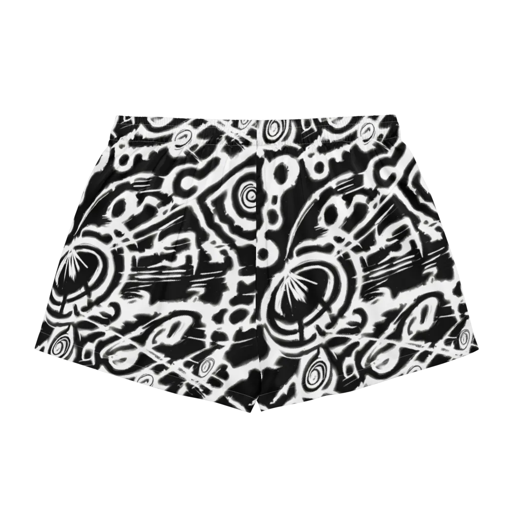 Abstract Undertow on Women's Pajama Shorts — Back