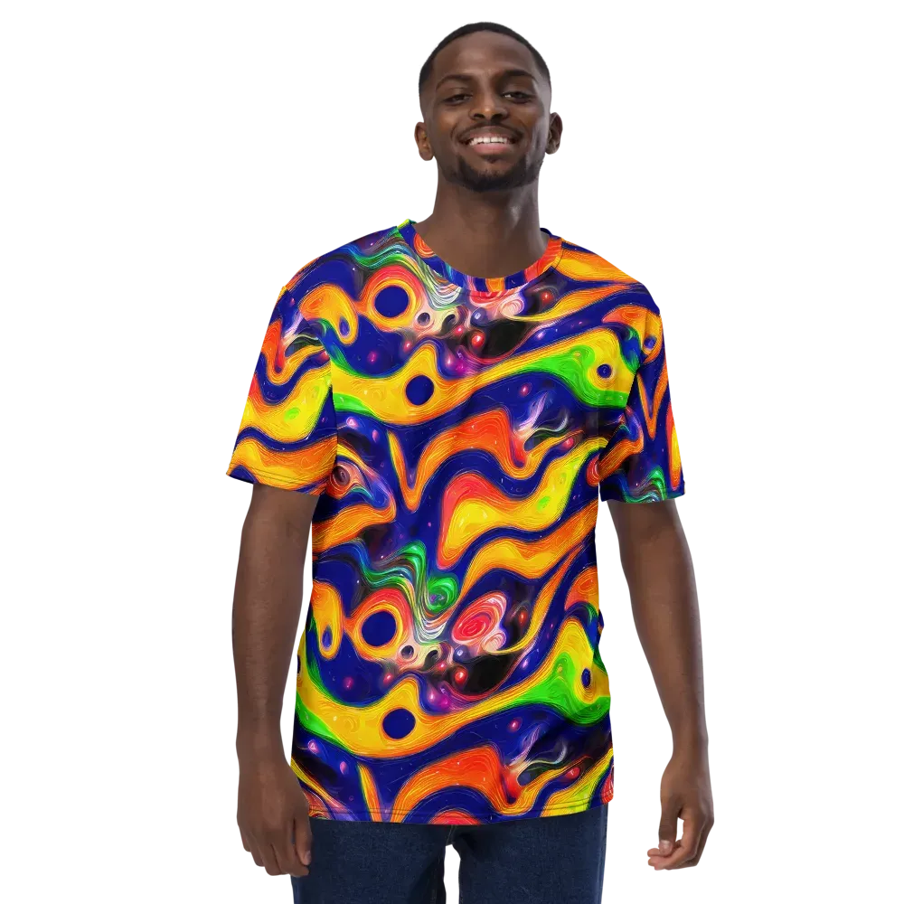 Prismatic Tidalwave on Men's Crew Neck T-Shirt — Front