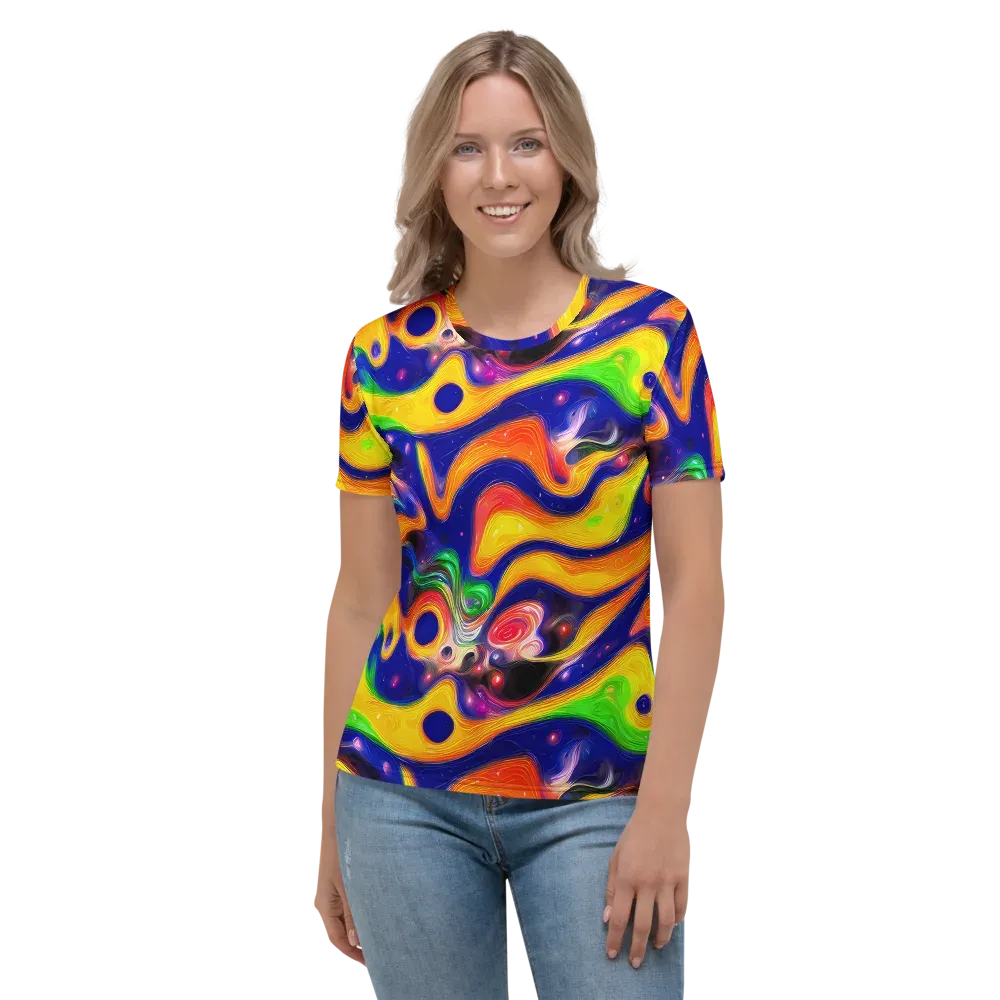 Prismatic Tidalwave on Women's Crew Neck T-Shirt — Front
