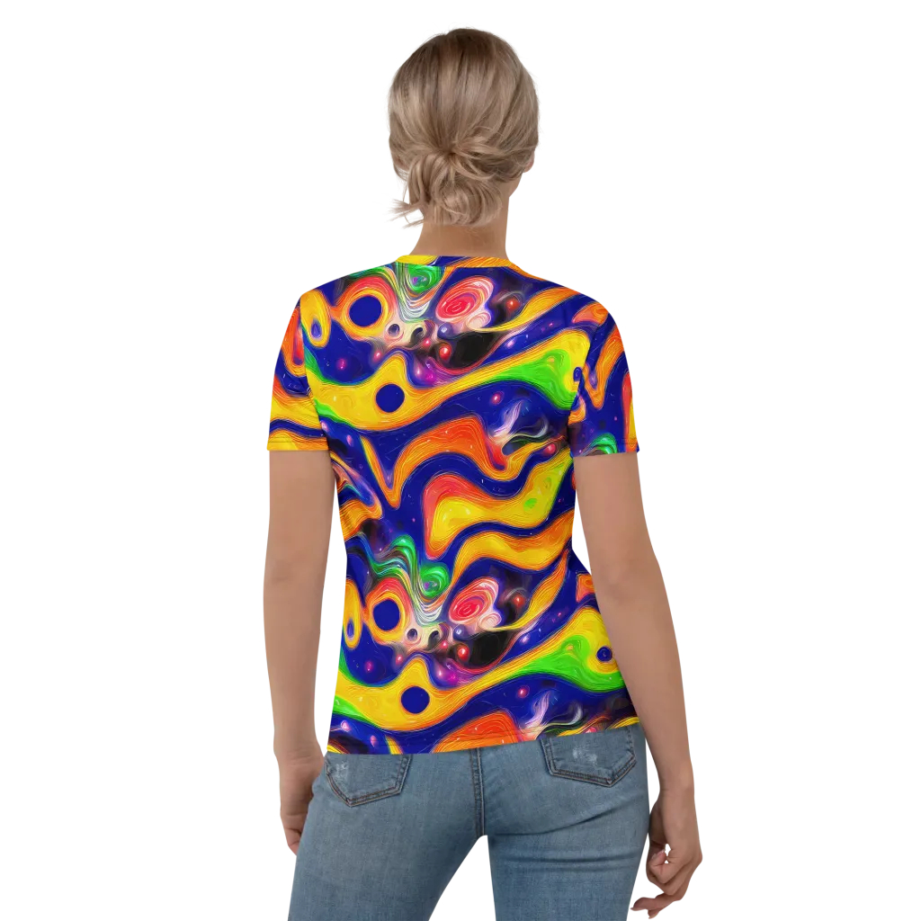 Prismatic Tidalwave on Women's Crew Neck T-Shirt — Back