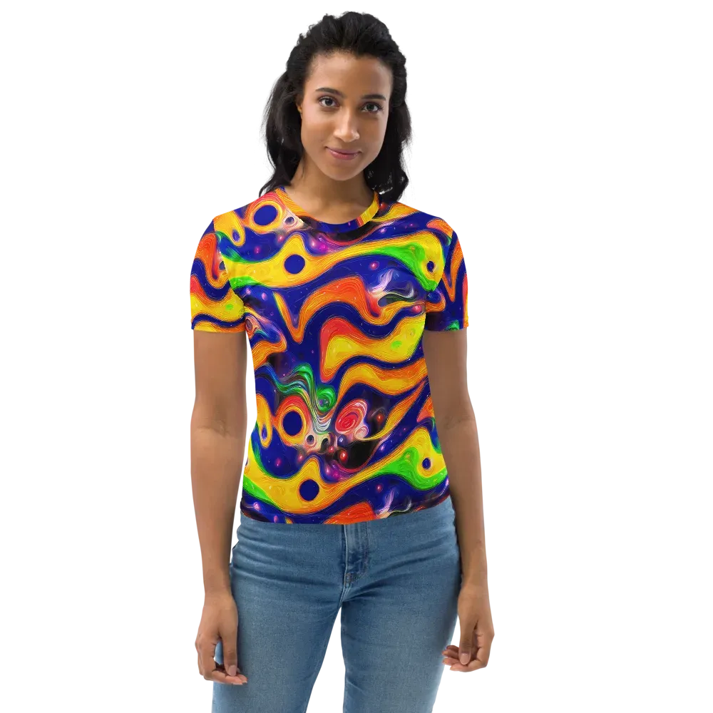 Prismatic Tidalwave on Women's Crew Neck T-Shirt — Front