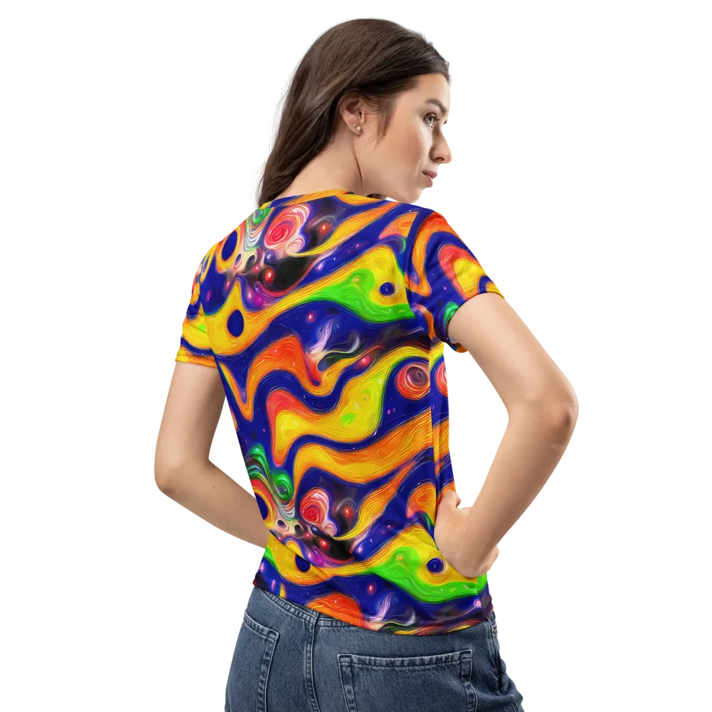 Prismatic Tidalwave on Women's Crew Neck T-Shirt — Back