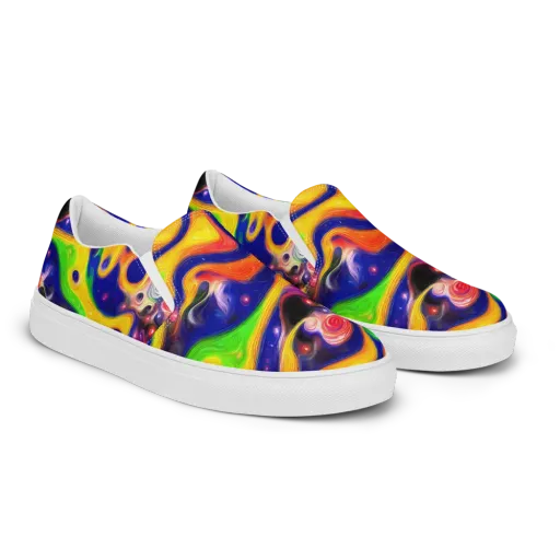Prismatic Tidalwave on a Men's Slip-On Canvas Shoes