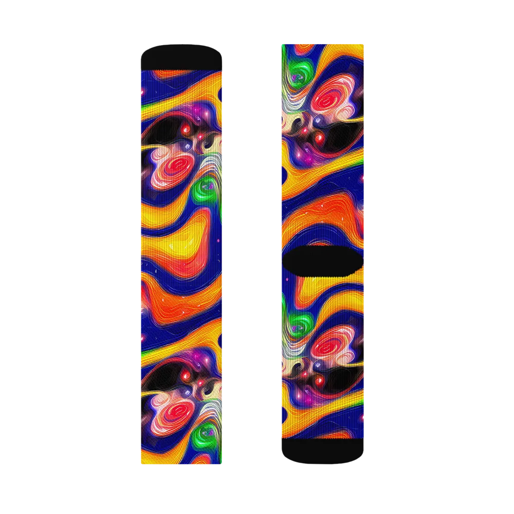 Prismatic Tidalwave on Socks — Left Sock