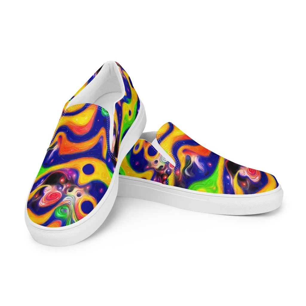 Prismatic Tidalwave on Women's Slip-On Canvas Shoes — Left Front