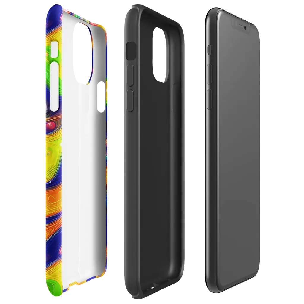 Prismatic Tidalwave on Tough Case for iPhone® — Right
