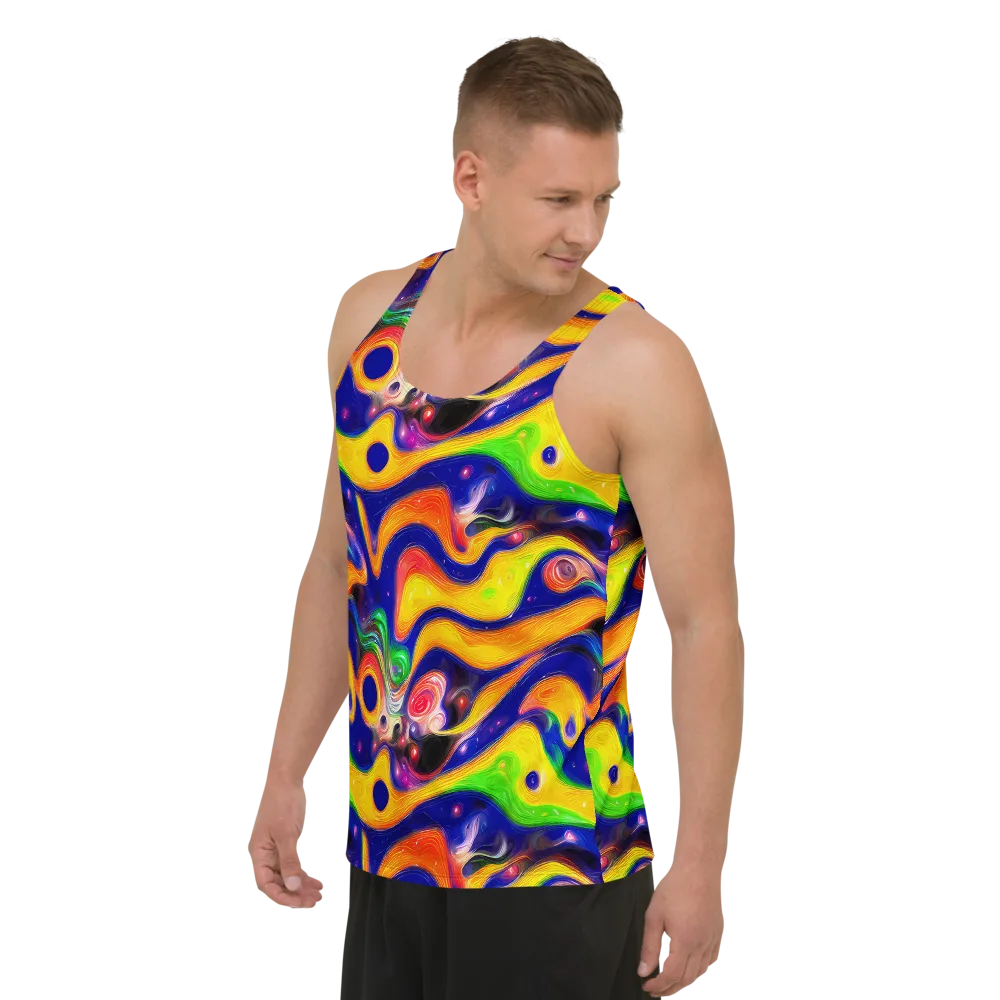 Prismatic Tidalwave on Men's Tank Top — Left Front