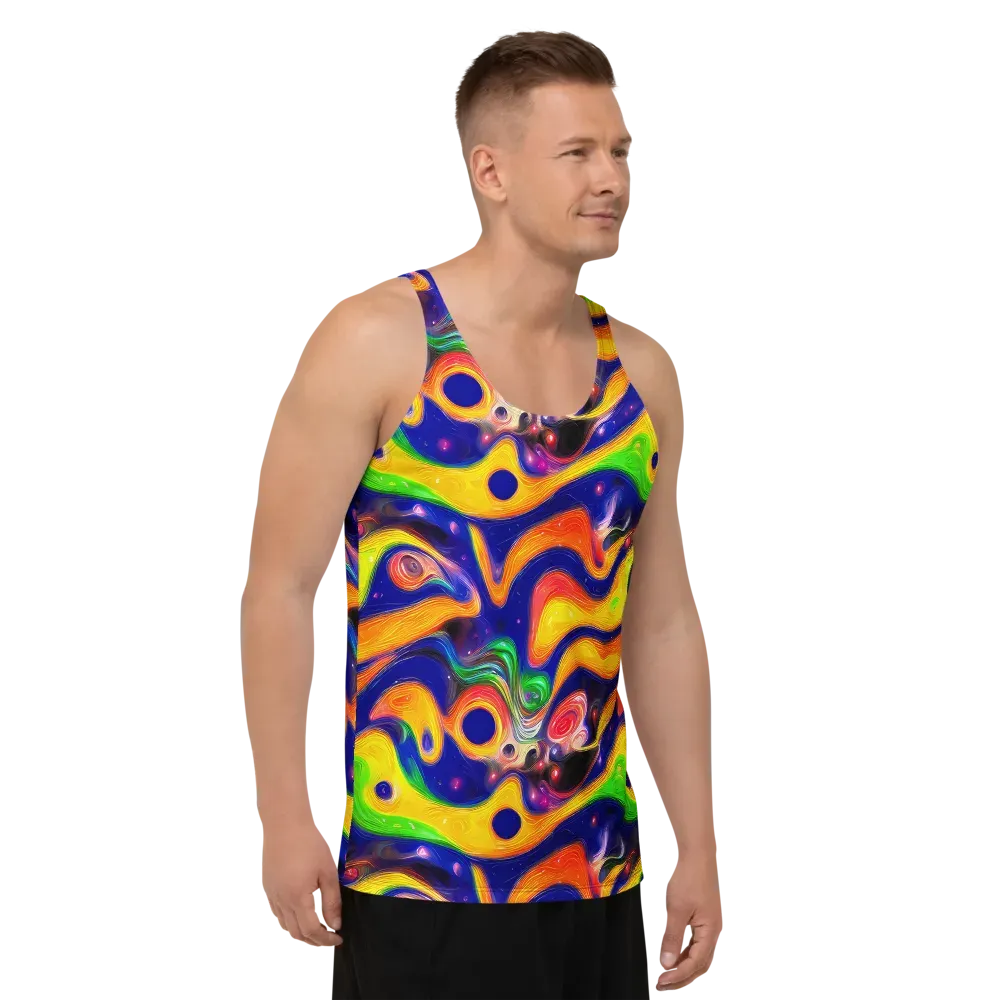 Prismatic Tidalwave on Men's Tank Top — Right Front