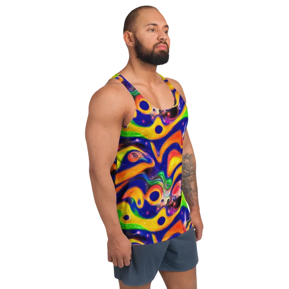 Prismatic Tidalwave on Men's Tank Top — Right Front