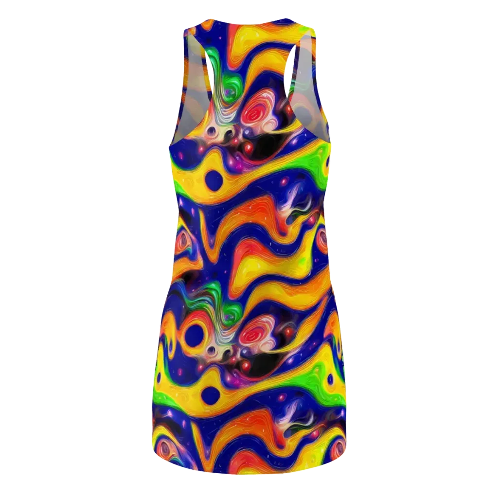 Prismatic Tidalwave on Racerback Dress — Back