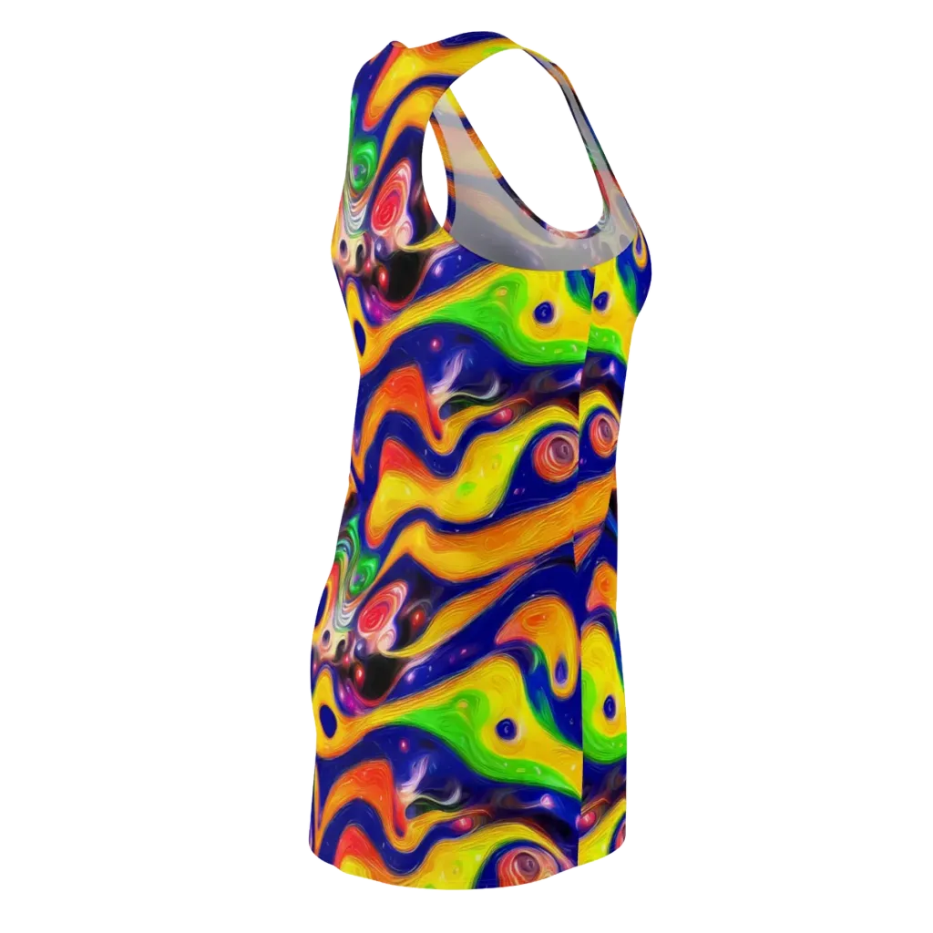 Prismatic Tidalwave on Racerback Dress — Back Side
