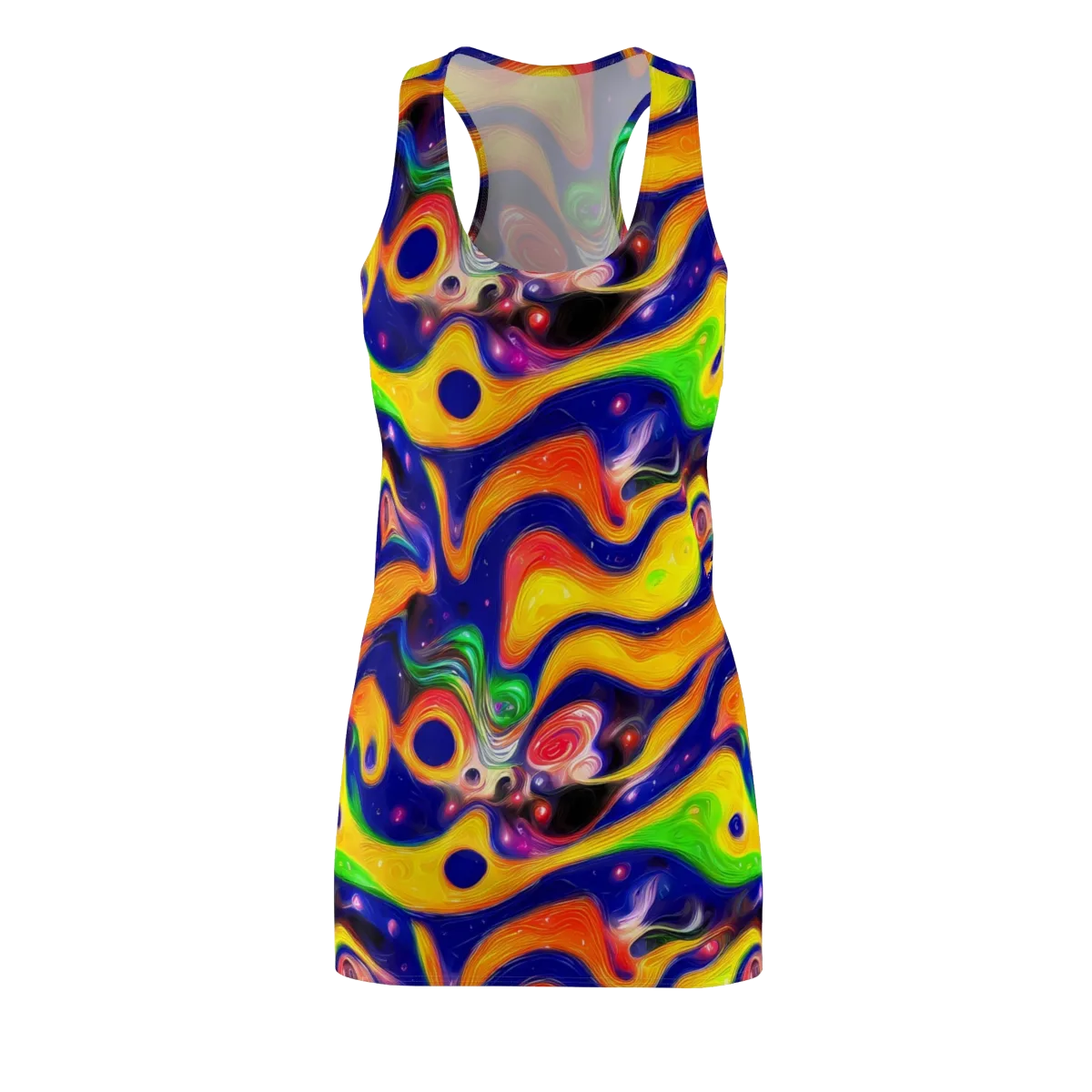 Prismatic Tidalwave on Racerback Dress — Front