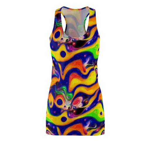 Prismatic Tidalwave on a Racerback Dress